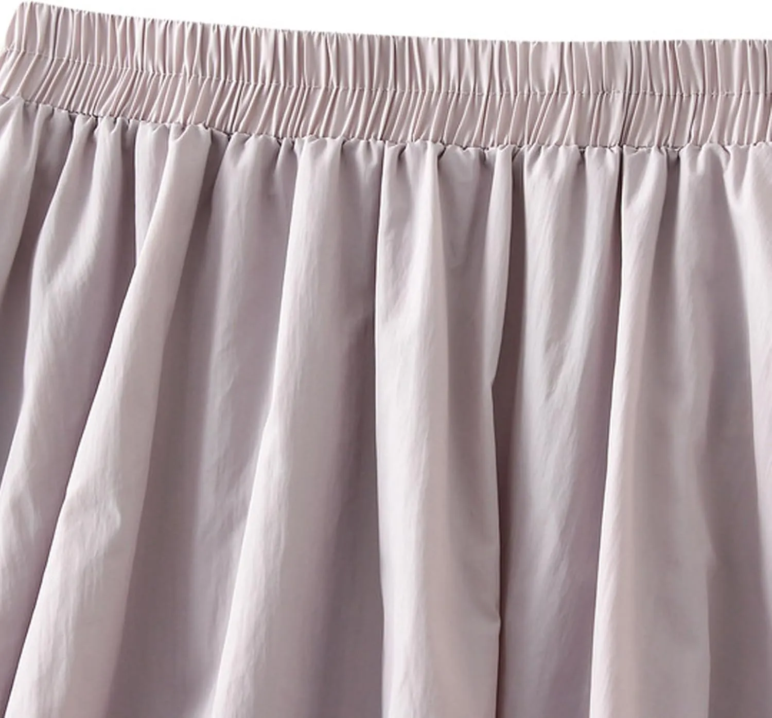 Women's Y2k Bubble Midi Skirt Elastic High Waist A Line Long Skirts Summer Casual Pleated Lantern Skirt with Pockets