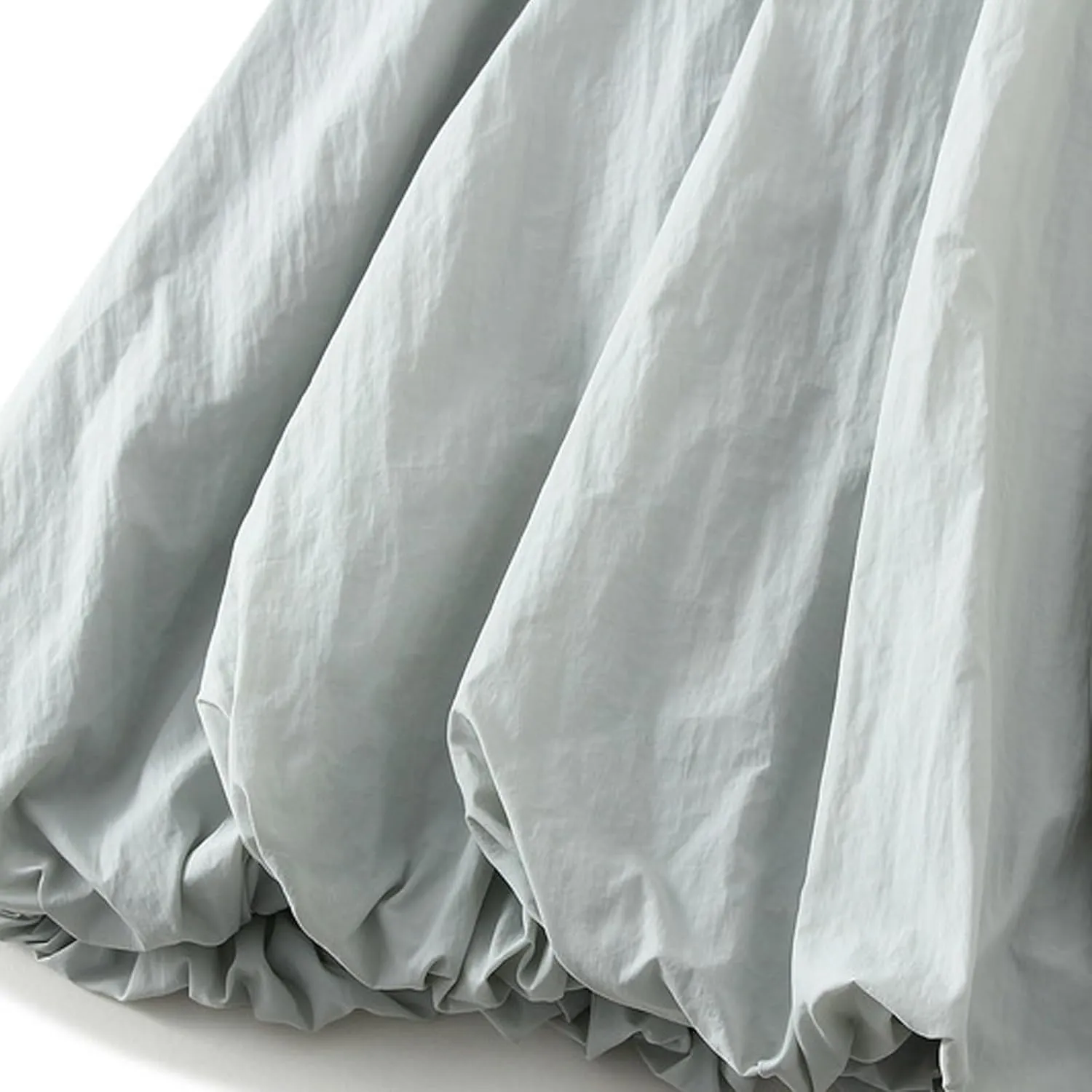 Women's Y2k Bubble Midi Skirt Elastic High Waist A Line Long Skirts Summer Casual Pleated Lantern Skirt with Pockets