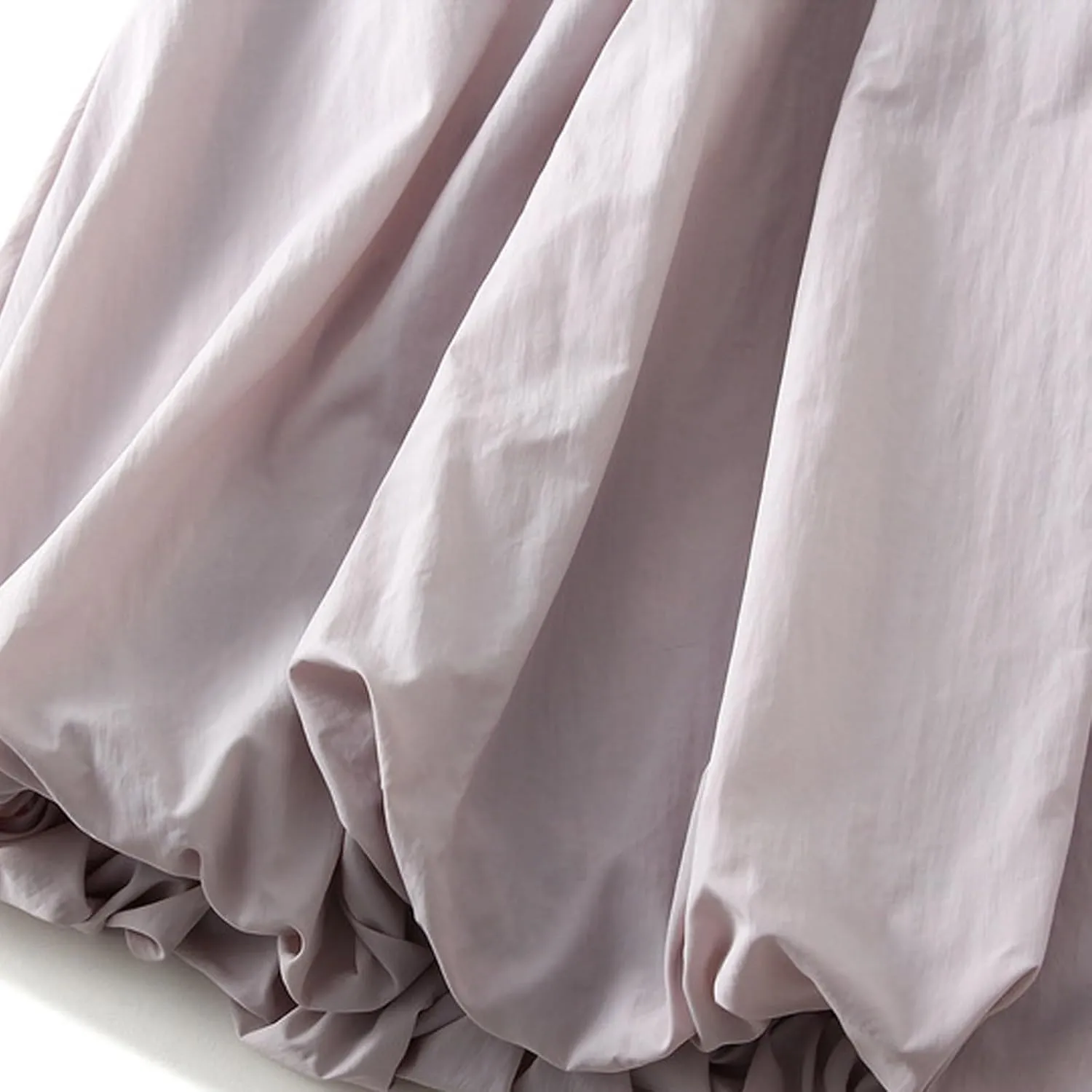 Women's Y2k Bubble Midi Skirt Elastic High Waist A Line Long Skirts Summer Casual Pleated Lantern Skirt with Pockets