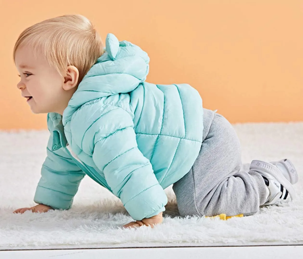 WUSENST Baby Boys Girls Winter Coats Hoods Light Puffer Down Jacket Outwear
