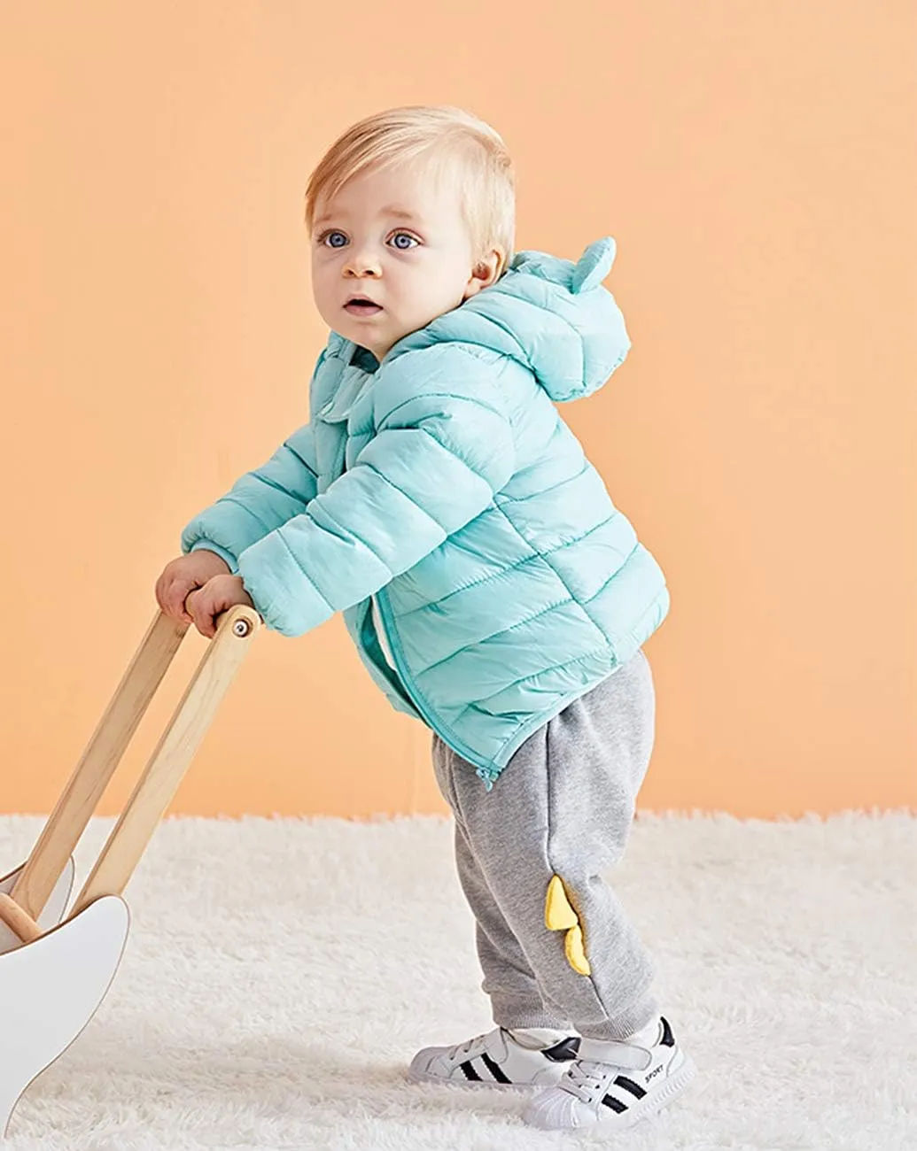 WUSENST Baby Boys Girls Winter Coats Hoods Light Puffer Down Jacket Outwear