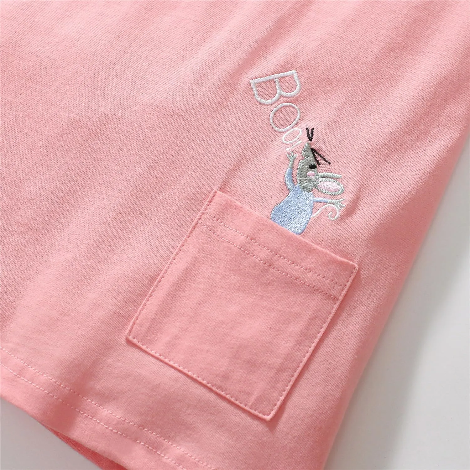 Youlebao Girls Cotton Long Sleeve Casual Cartoon Appliques Striped Jersey Dresses