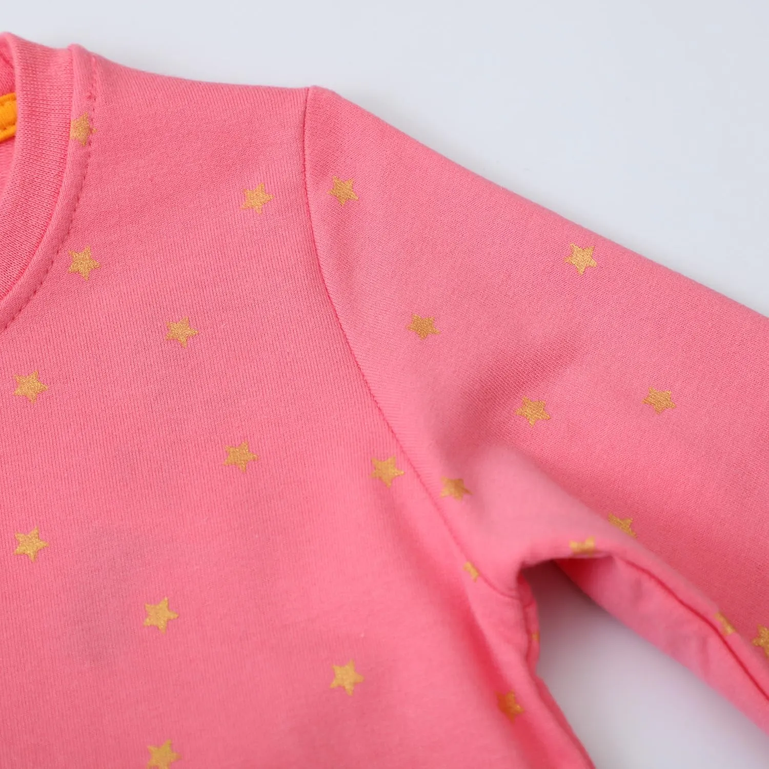 Youlebao Girls Cotton Long Sleeve Casual Cartoon Appliques Striped Jersey Dresses