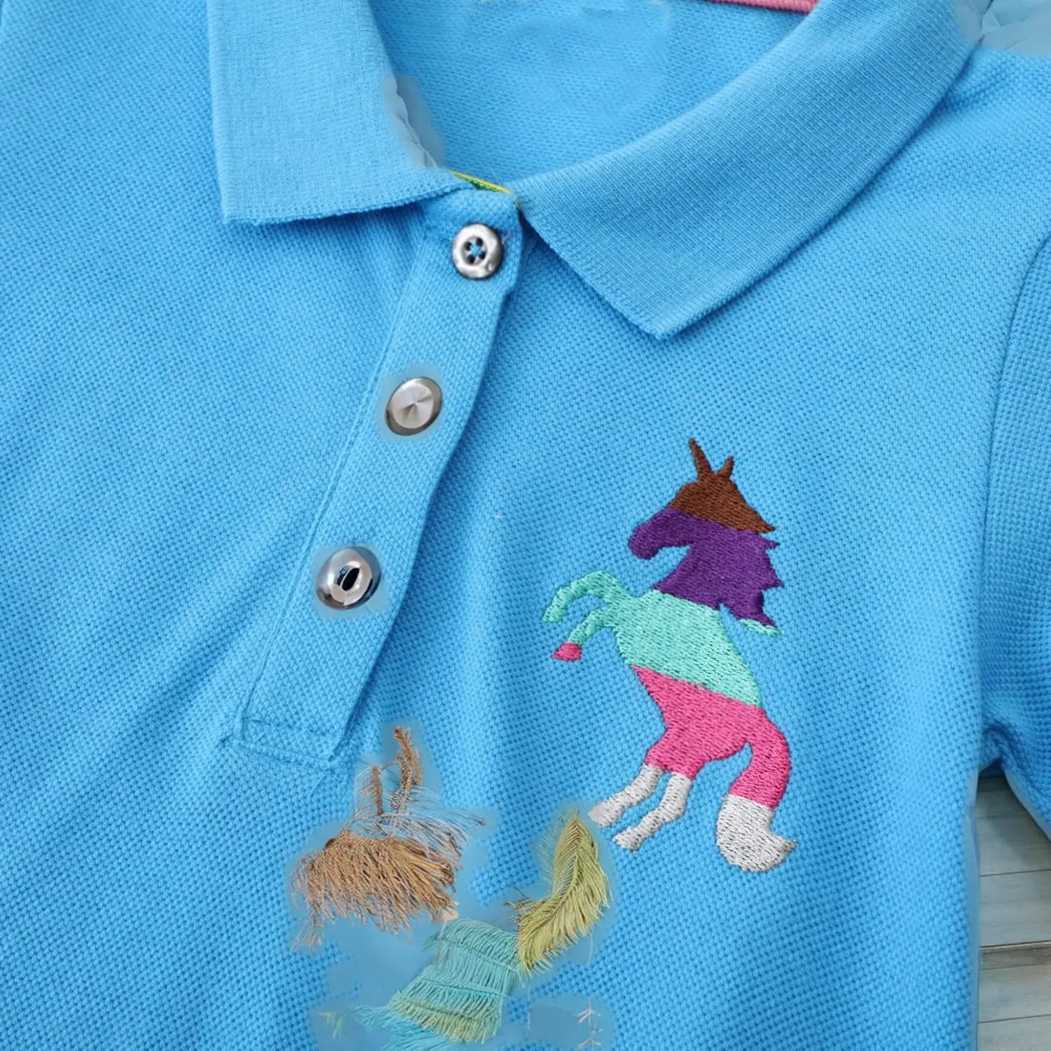 Youlebao Girls Cotton Long Sleeve Casual Cartoon Appliques Striped Jersey Dresses