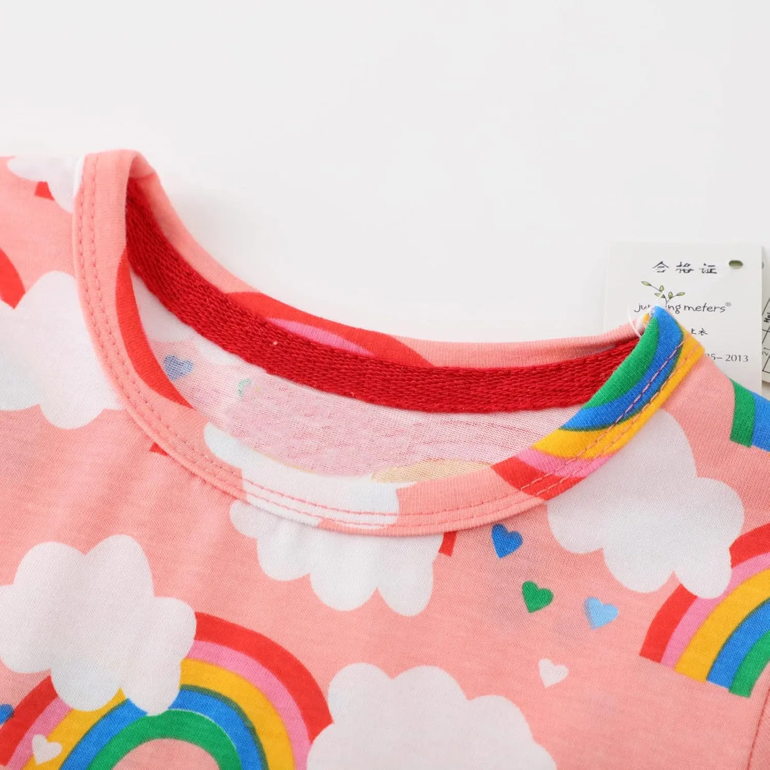 Youlebao Girls Cotton Long Sleeve Casual Cartoon Appliques Striped Jersey Dresses
