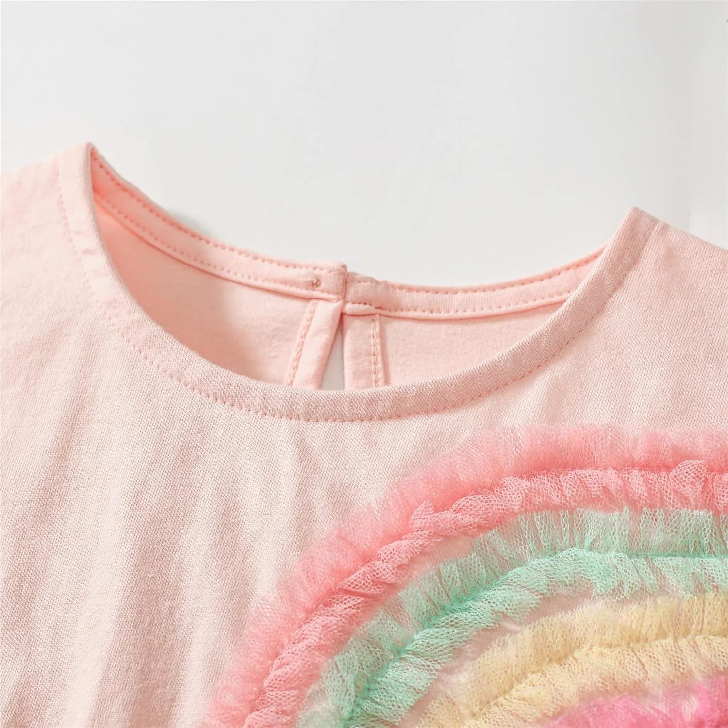 Youlebao Toddler Girl Clothes Cotton Casual Short Sleeve Jersey Dresses 2-7 Years
