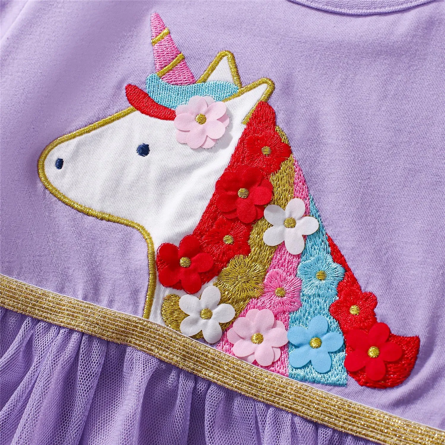 Youlebao Toddler Girl Clothes Cotton Casual Short Sleeve Jersey Dresses 2-7 Years