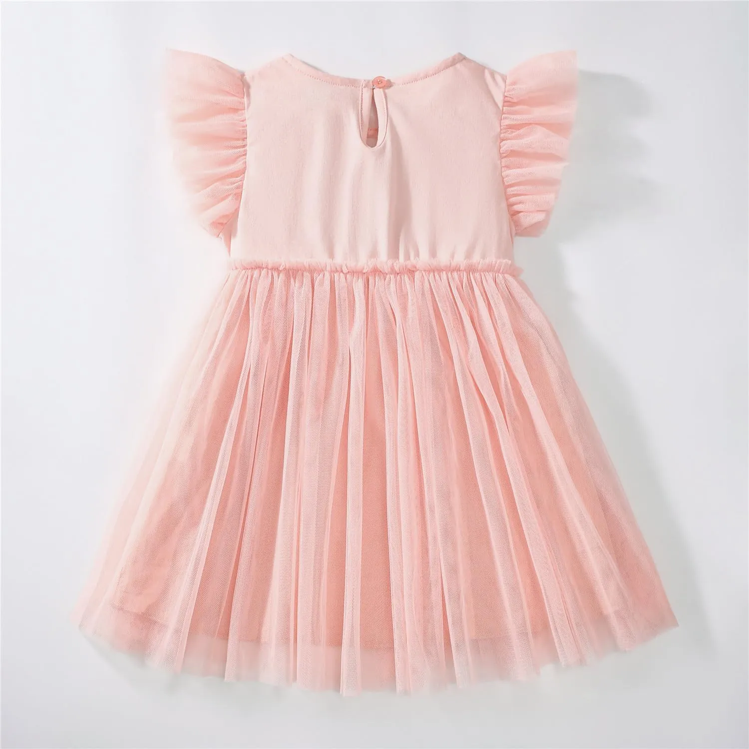Youlebao Toddler Girl Clothes Cotton Casual Short Sleeve Jersey Dresses 2-7 Years