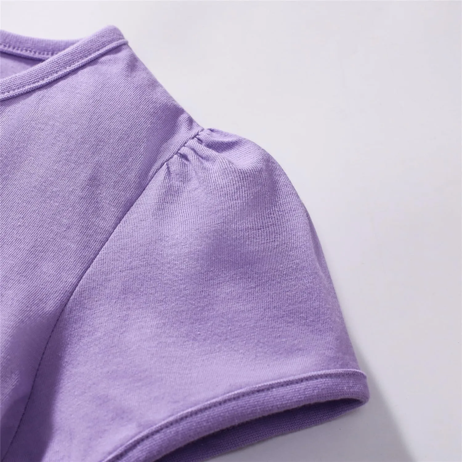 Youlebao Toddler Girl Clothes Cotton Casual Short Sleeve Jersey Dresses 2-7 Years