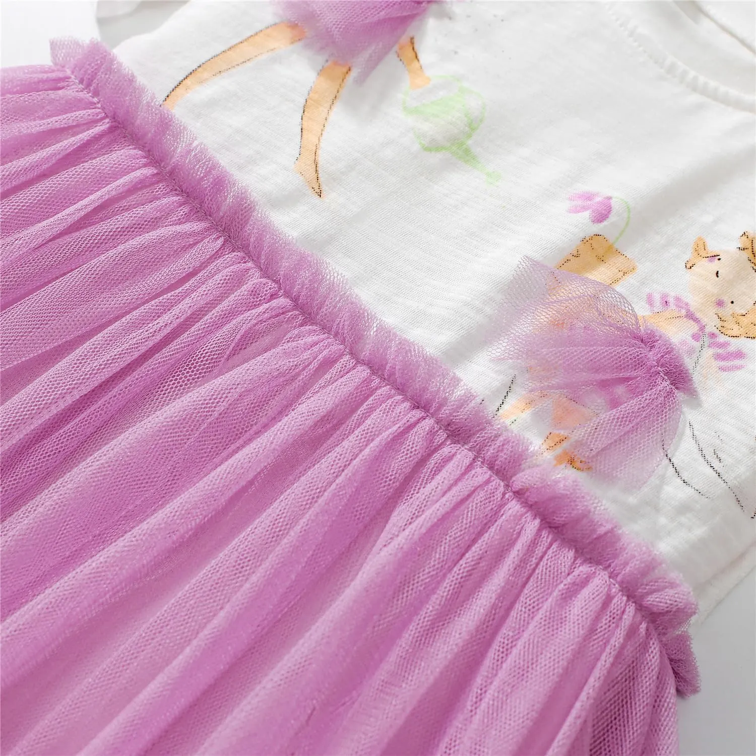 Youlebao Toddler Girl Clothes Cotton Casual Short Sleeve Jersey Dresses 2-7 Years