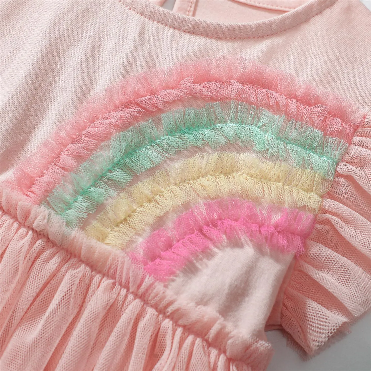 Youlebao Toddler Girl Clothes Cotton Casual Short Sleeve Jersey Dresses 2-7 Years