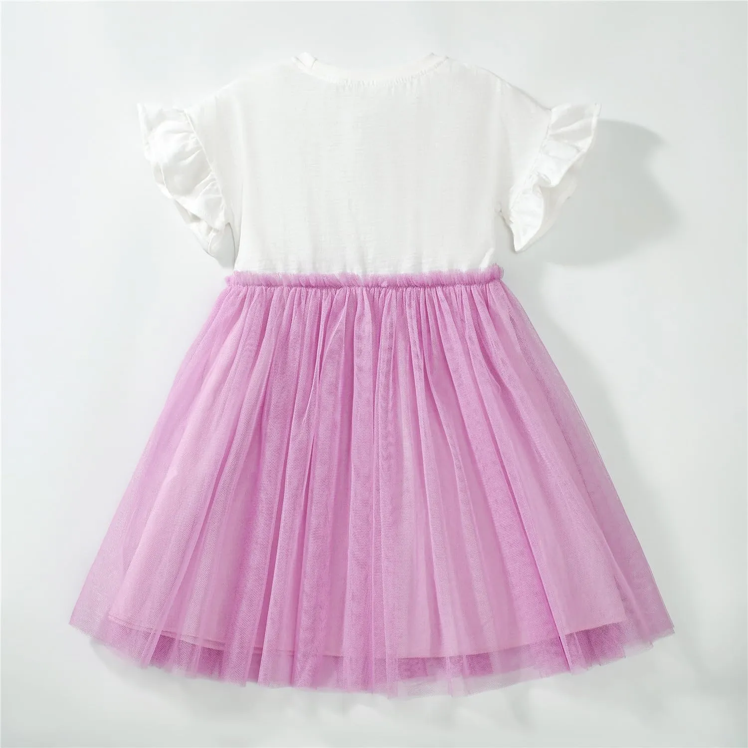 Youlebao Toddler Girl Clothes Cotton Casual Short Sleeve Jersey Dresses 2-7 Years