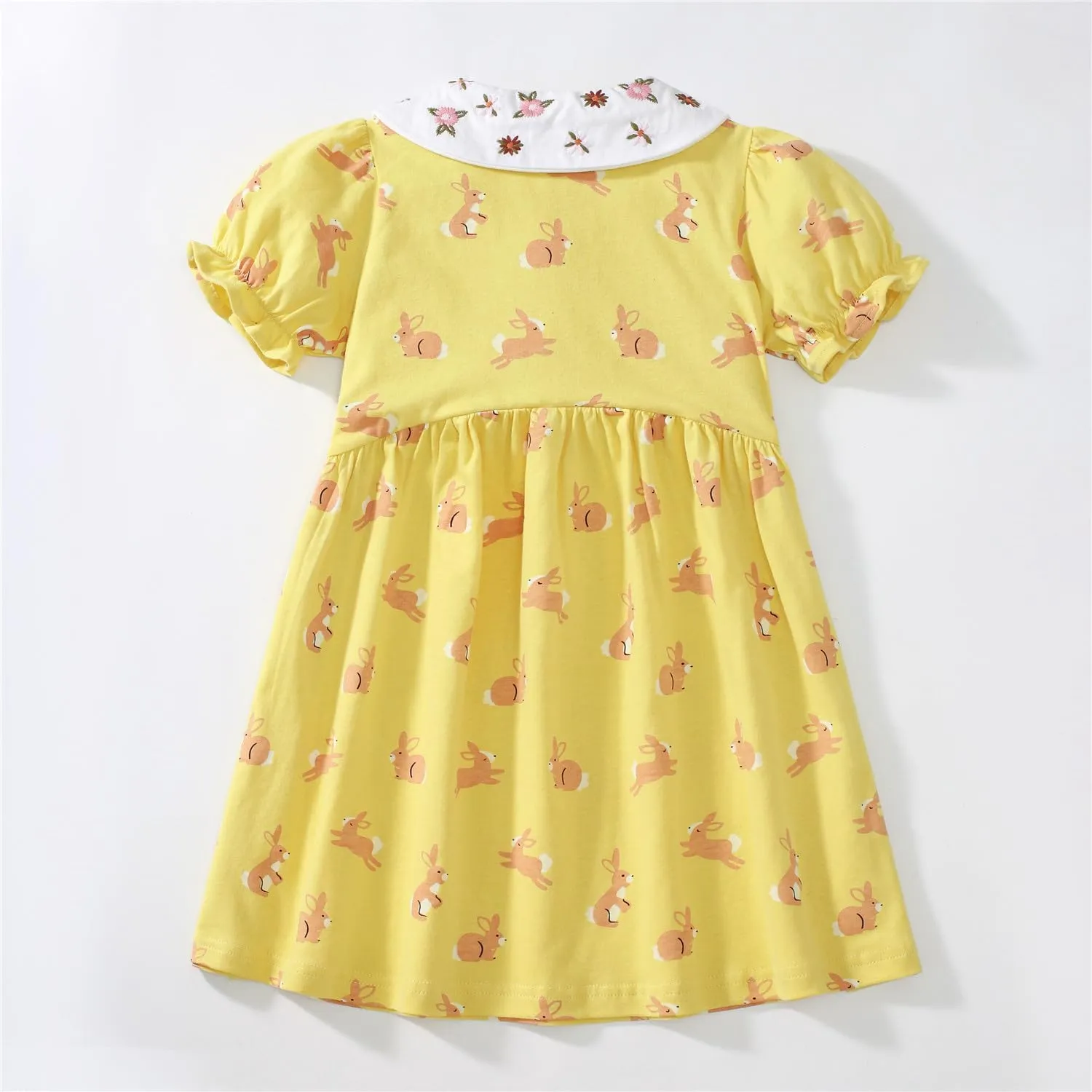 Youlebao Toddler Girl Clothes Cotton Casual Short Sleeve Jersey Dresses 2-7 Years