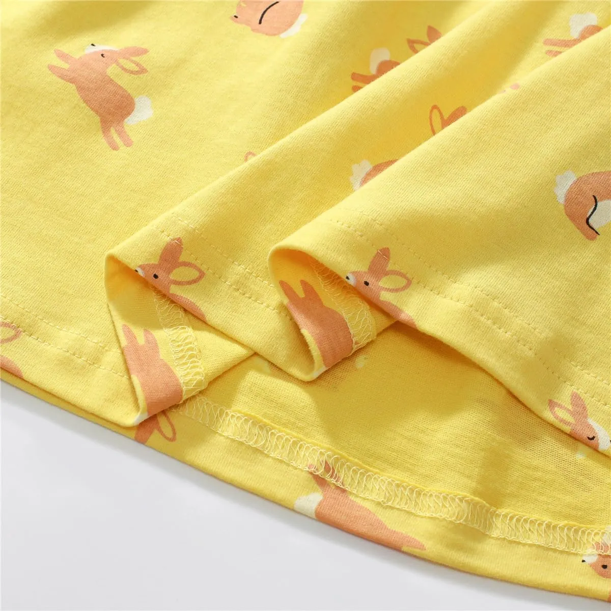 Youlebao Toddler Girl Clothes Cotton Casual Short Sleeve Jersey Dresses 2-7 Years